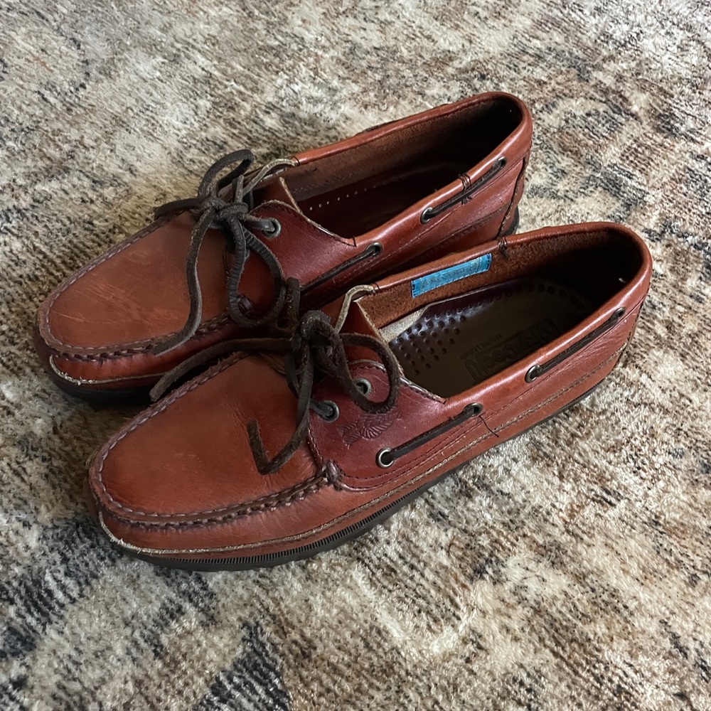 Original Vintage Brown Leather Dry-Dock Boat Shoes Men’s 7.5/Womens 9.5